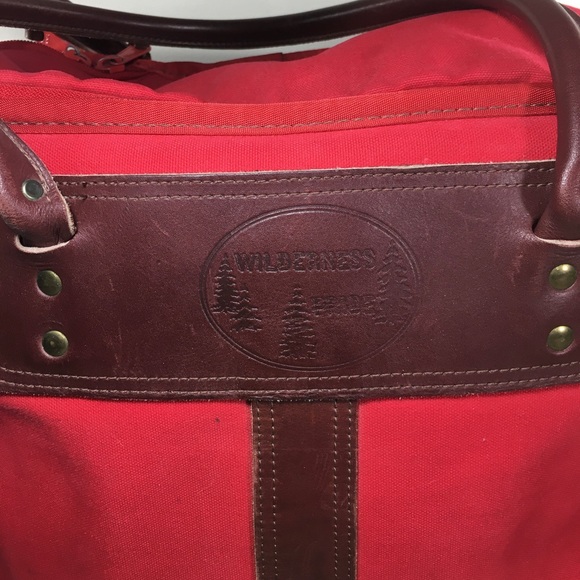 Wilderness Pride Red Tote Bag Purse Cotton Shopping Shopper Handbag Shoulder - Picture 3 of 11